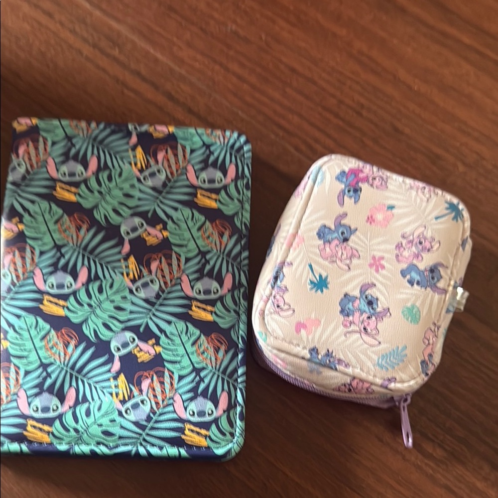 Pink and Blue Floral Accessory Bags